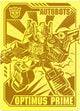 rare transformers cards BLOKEES TRANSFORMERS DEFENDER VERSION 1 OPTIMUS PRIME RARE GOLD COLLECTOR CARD