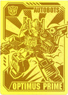 BLOKEES TRANSFORMERS DEFENDER VERSION 1 OPTIMUS PRIME RARE GOLD COLLECTOR CARD