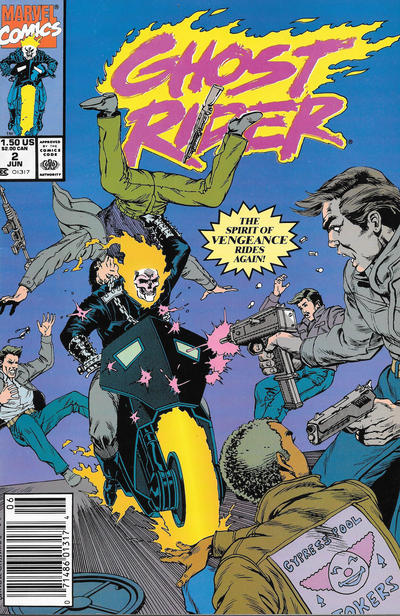 GHOST RIDER (1990) #2 NEWSSTAND EDITION - FIRST APPEARANCE BLACKOUT II
