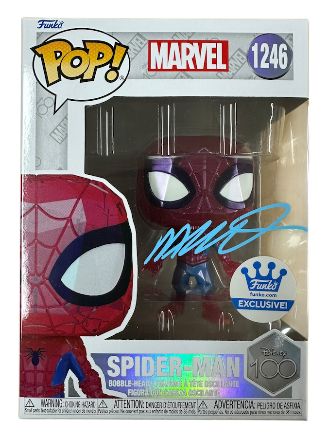 POP DISNEY 100 SPIDER-MAN FUNKO EXCLUSIVE FACET VINYL FIG SIGNED BY HUMBERTO RAMOS