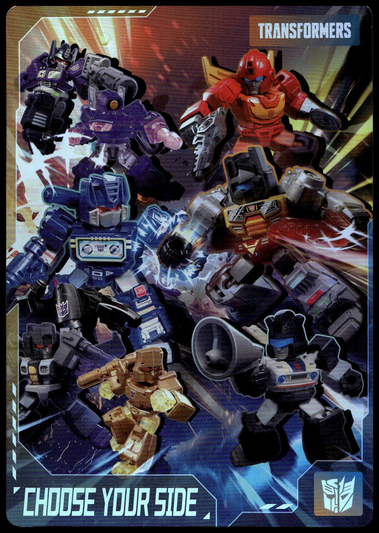 BLOKEES TRANSFORMERS CHOOSE YOUR SIDE VER 1 COLLECTOR CARD