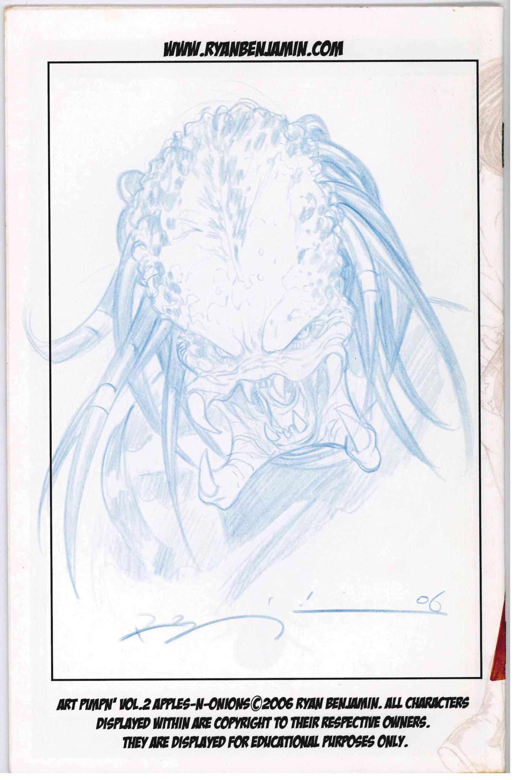 *SIGNED/ORIGINAL PENCIL DRAWING* RYAN BENJAMIN ART PIMPN'! SKETCHBOOK #2 (2006)