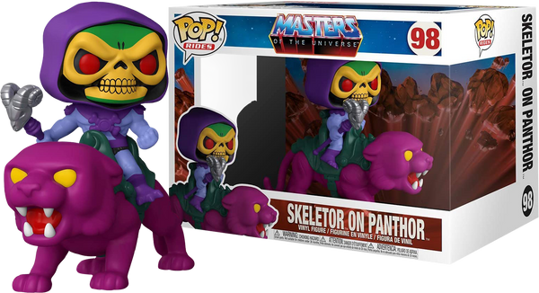 POP RIDE MASTERS OF THE UNIVERSE SKELETOR ON PANTHOR VINYL FIG