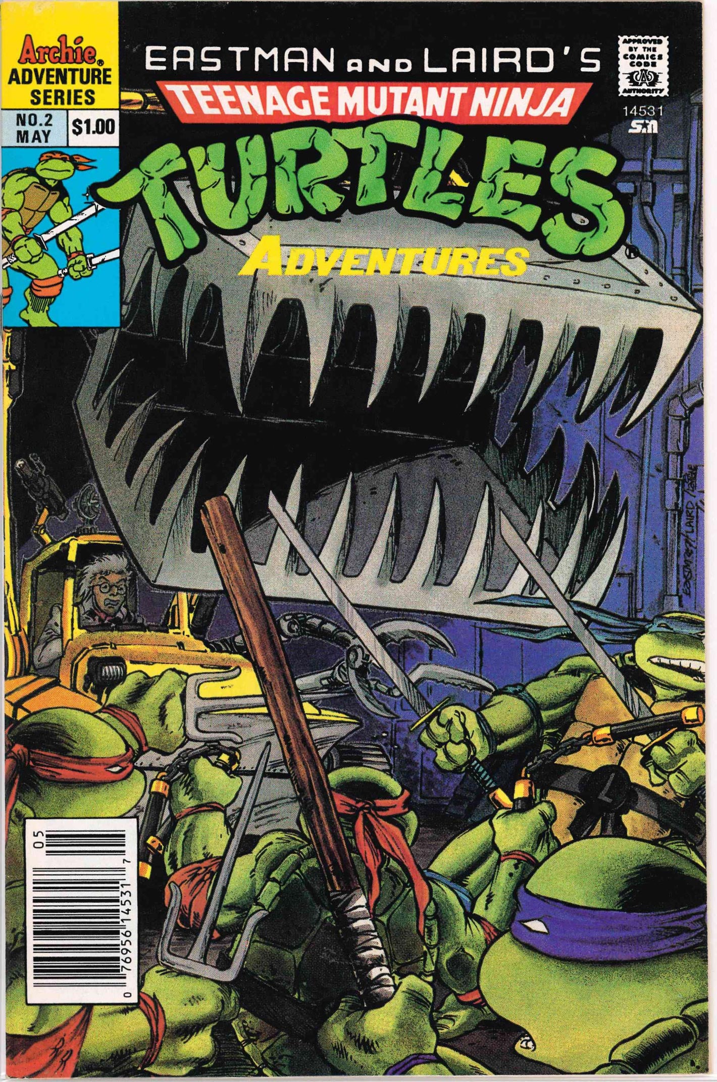 TEENAGE MUTANT NINJA TURTLES ADVENTURES (1989) #2 NEWSSTAND EDITION (VF)