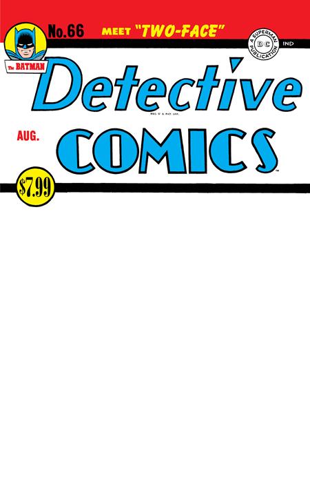 DETECTIVE COMICS (1937) #66 FACSIMILE EDITION (2025) CVR D BLANK VAR