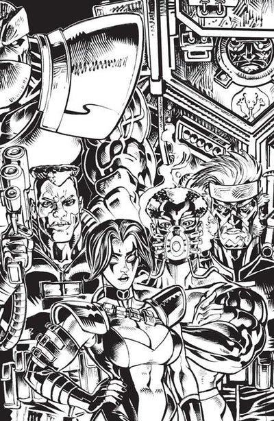 FREE PLANET (2025) #7 CVR E JED DOUGHERTY YOUNGBLOOD TEAM UP B&W VIRGIN VAR