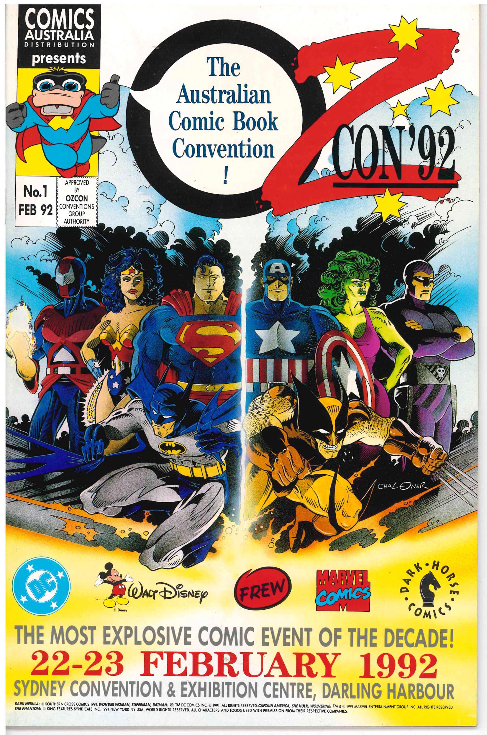 OZCON PROGRAM GUIDES - SET OF SEVEN
