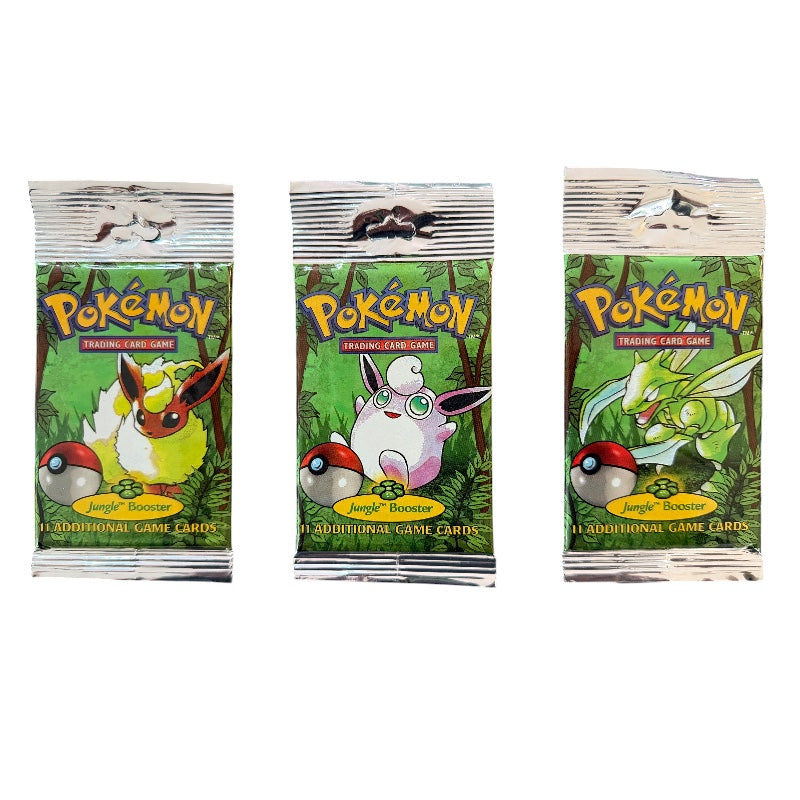 1999 POKEMON JUNGLE UNLIMITED BOOSTER PACK ART SET SEALED