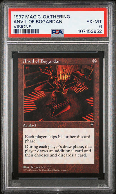 1997 MAGIC THE GATHERING VISIONS ANVIL OF BOGARDAN PSA 6