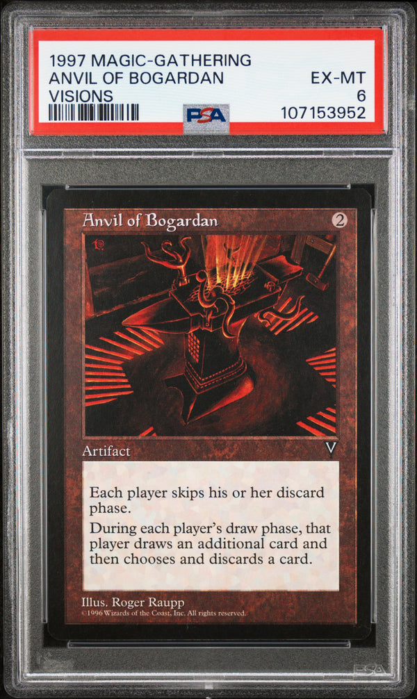 1997 MAGIC THE GATHERING VISIONS ANVIL OF BOGARDAN PSA 6