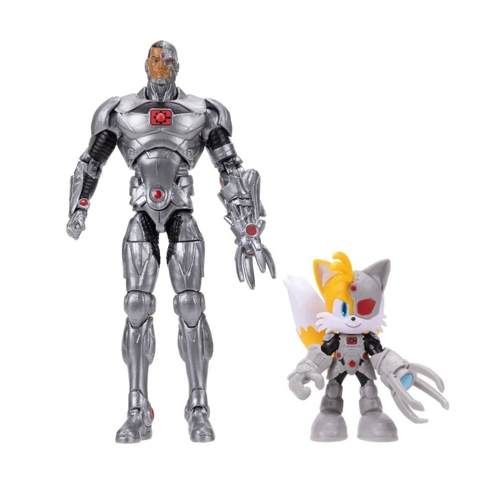 SONIC THE HEDGEHOG X DC CYBORG AND TAILS AS CYBORG 5IN AF