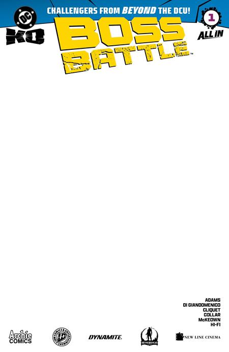 DC K.O. BOSS BATTLE (2026) #1 (ONE SHOT) CVR H BLANK CARD STOCK VAR