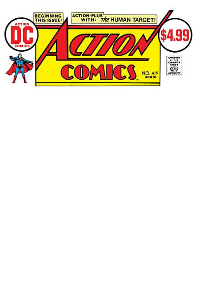 ACTION COMICS (1938) #419 FACSIMILE EDITION (2026) CVR C BLANK CARD STOCK VAR