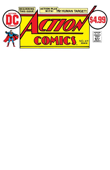 ACTION COMICS (1938) #419 FACSIMILE EDITION (2026) CVR C BLANK CARD STOCK VAR