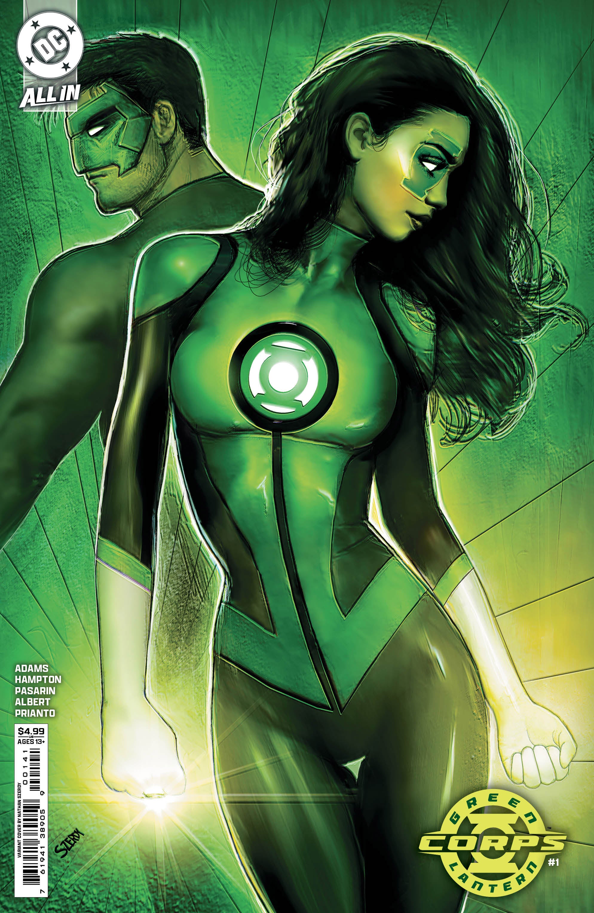 GREEN LANTERN CORPS (2025) #1 CVR D NATHAN SZERDY CARD STOCK VAR