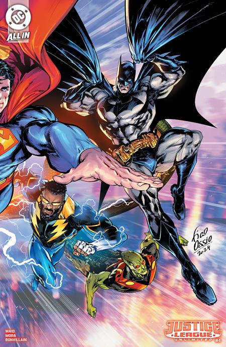 JUSTICE LEAGUE UNLIMITED (2024) #4 CVR F INC 1:25 FICO OSSIO WRAPAROUND CARD STOCK VAR