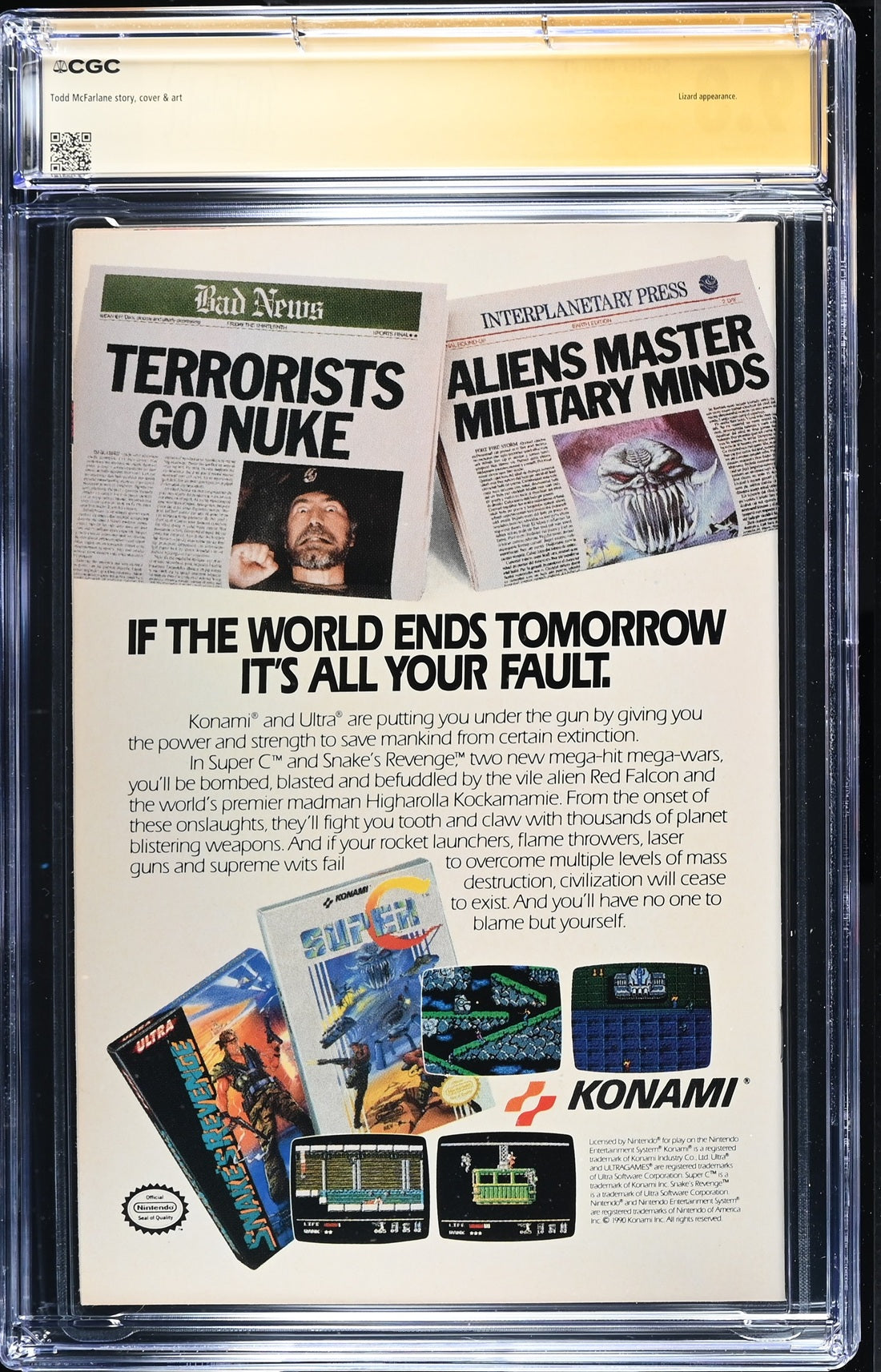 CGC SPIDER-MAN (1990) #1 SILVER EDITION (9.8) SIGNATURE SERIES - SIGNED BY TODD MCFARLANE