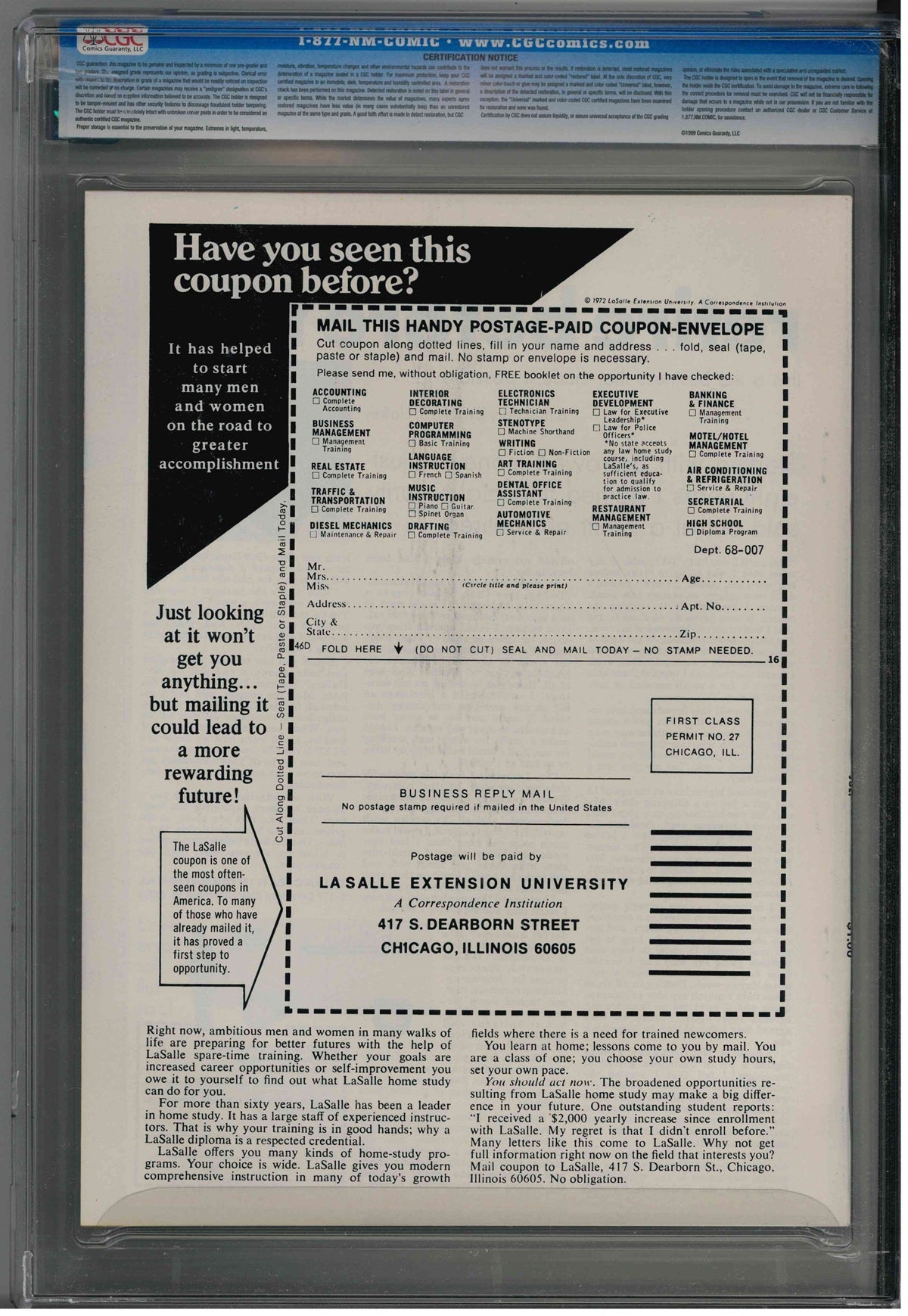 CGC UNKNOWN WORLDS OF SCIENCE FICTION (1975) #4 (9.8)