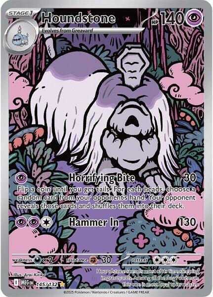 POKEMON TCG: MEGA EVOLUTION HOUNDSTONE 145/132 ILLUSTRATION RARE