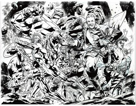 REDCOAT (2024) #15 CVR E BRYAN HITCH YOUNGBLOOD TEAM UP B&W VIRGIN WRAPAROUND VAR