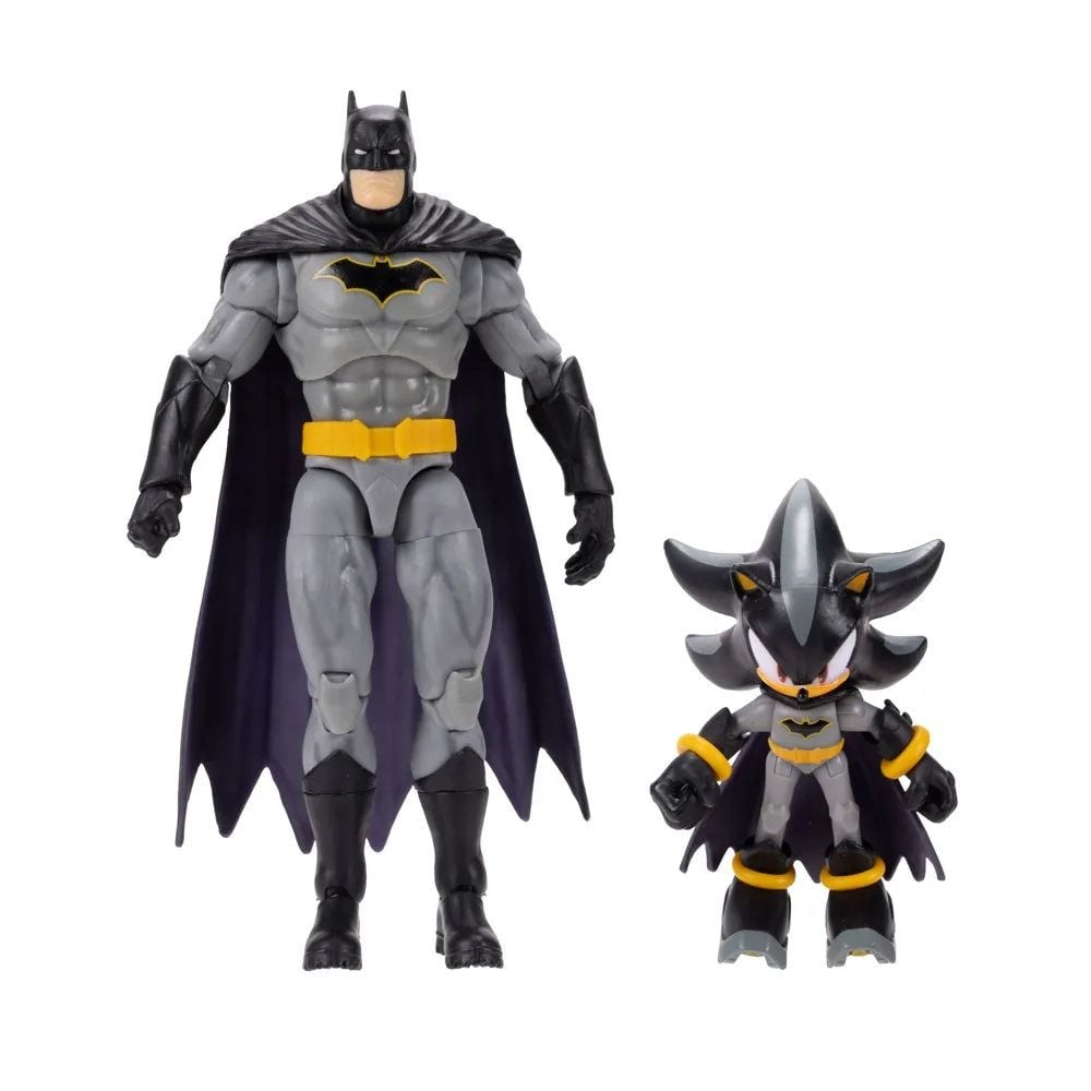 SONIC THE HEDGEHOG X DC BATMAN AND SHADOW AS BATMAN 5IN AF