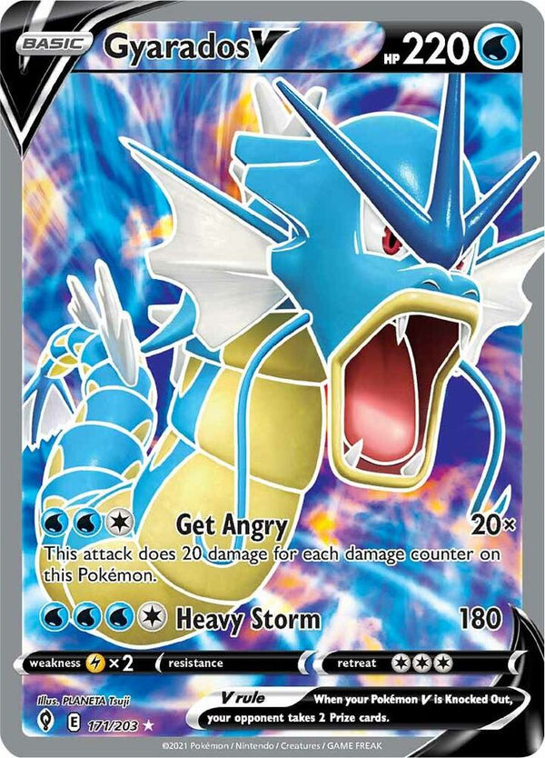 POKEMON TCG: EVOLVING SKIES GYARADOS V (FULL ART) 171/203 ULTRA RARE