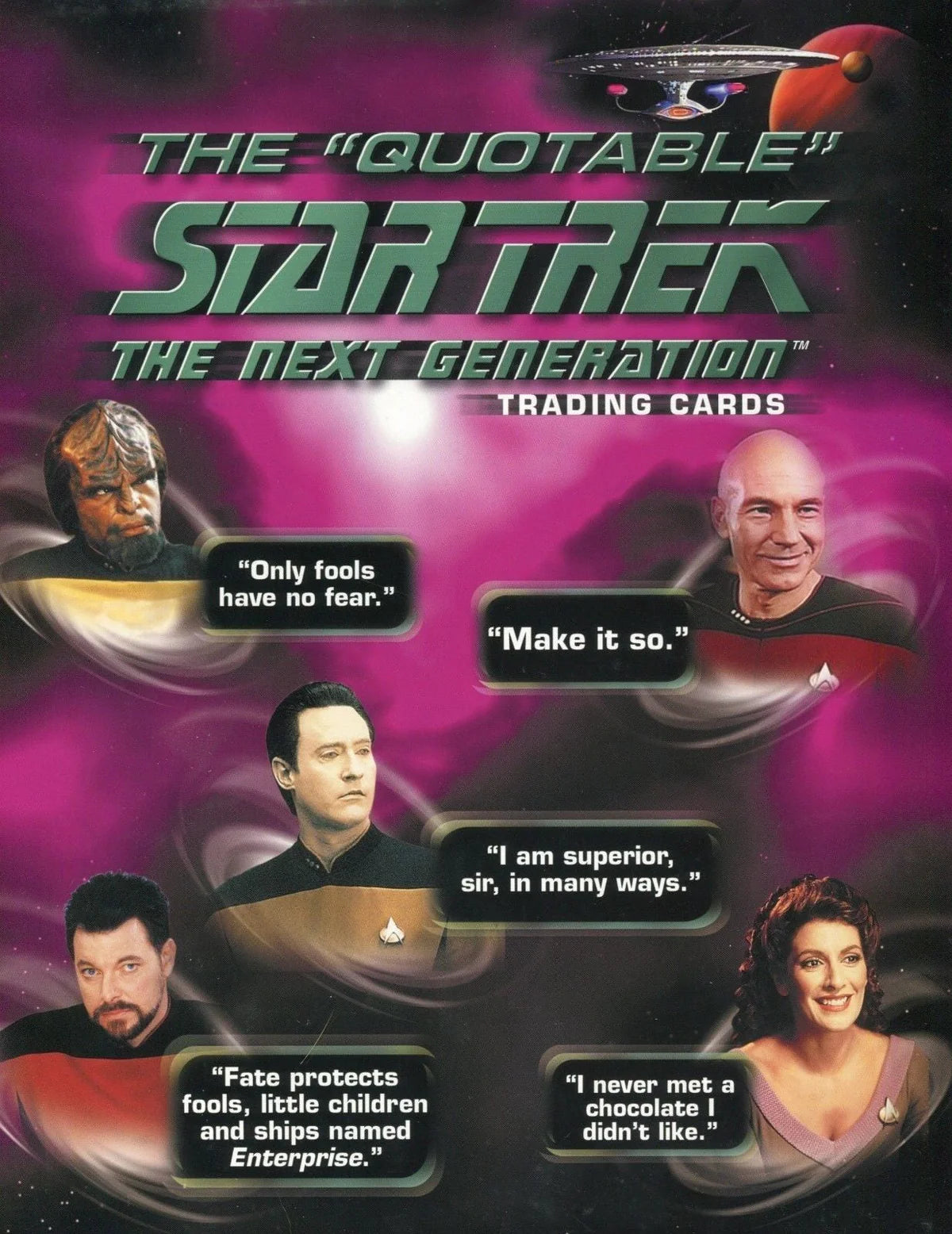 THE QUOTABLE STAR TREK NEXT GENERATION BASE CARD SET