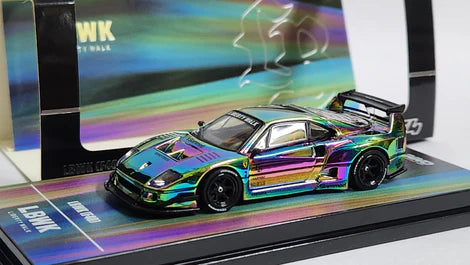 INNO64 1/64 LIBERTY WALK FERRARI F40 CHROME SILVER - CHASE