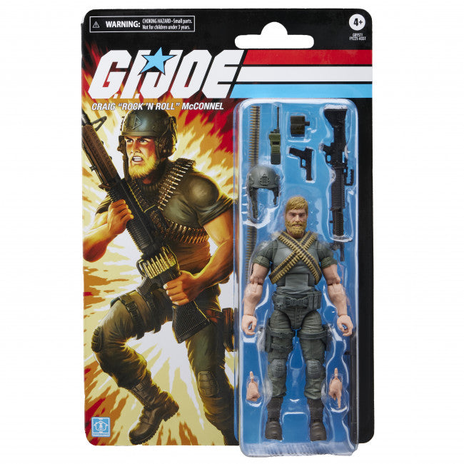 GI JOE CLASSIFIED SERIES RETRO CARDBACK CRAIG "ROCK N ROLL" MCCONNEL AF