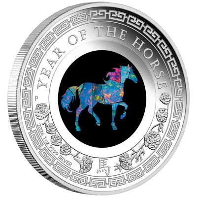 AUSTRALIAN OPAL LUNAR SERIES - 2026 YEAR OF THE HORSE 1oz SILVER PROOF COIN (ONE PER CUSTOMER/HOUSEHOLD)