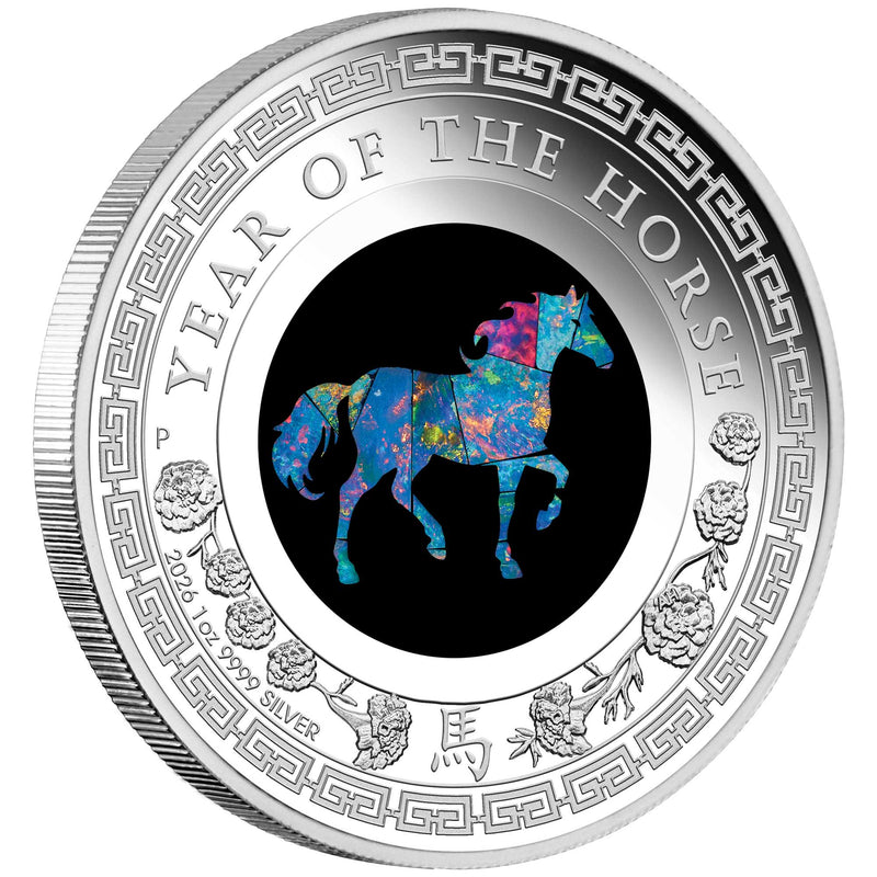 AUSTRALIAN OPAL LUNAR SERIES - 2026 YEAR OF THE HORSE 1oz SILVER PROOF COIN (ONE PER CUSTOMER/HOUSEHOLD)