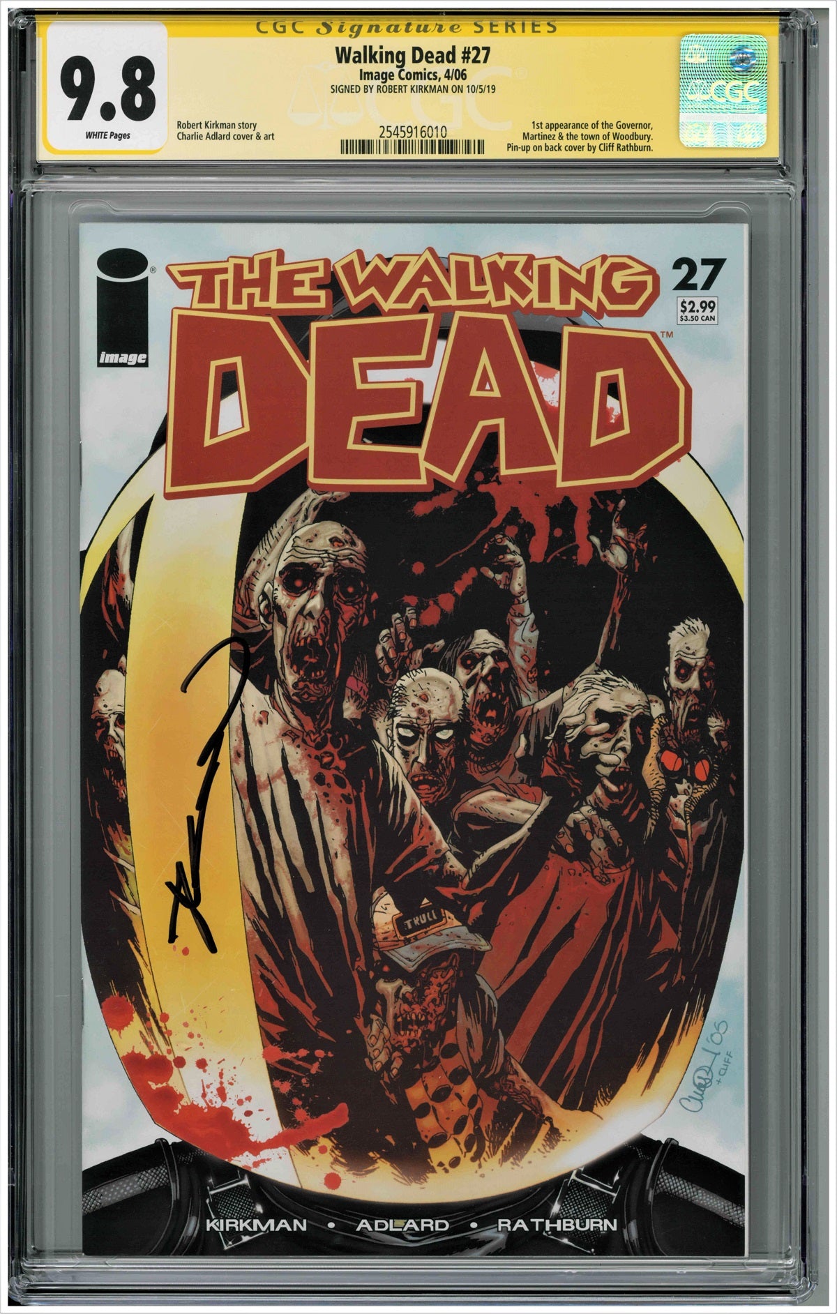 CGC WALKING DEAD (2003) #27 (9.8) SIGNATURE SERIES - SIGNED BY ROBERT KIRKMAN