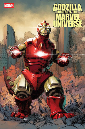 GODZILLA DESTROYS THE MARVEL UNIVERSE (2025) #3 DAVE WACHTER MARVELIZED IRON MAN-ZILLA VAR