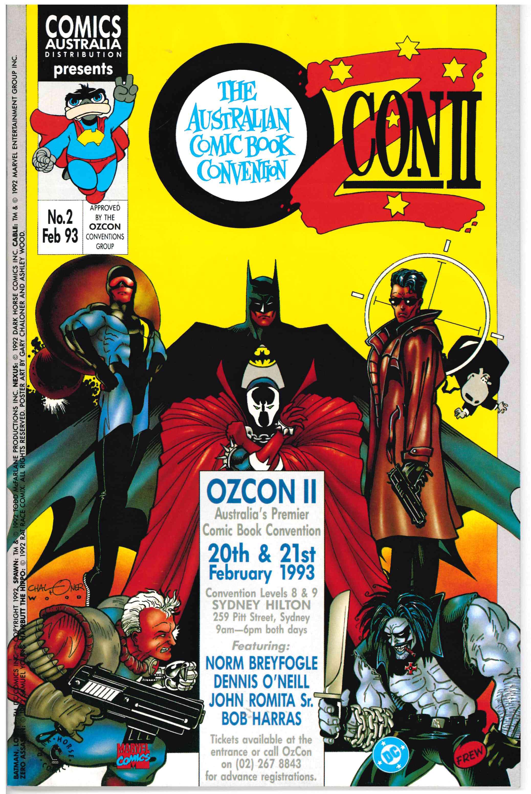 OZCON PROGRAM GUIDES - SET OF SEVEN