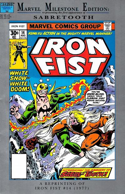 MARVEL MILESTONE EDITION IRON FIST (1992) #14 - REPRINTS FIRST APPEARANCE SABRETOOTH