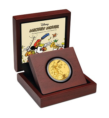 DISNEY MICKEY THROUGH THE AGES - THE BAND CONCERT 1/4 oz GOLD COIN - PLEASE SEE NOTES