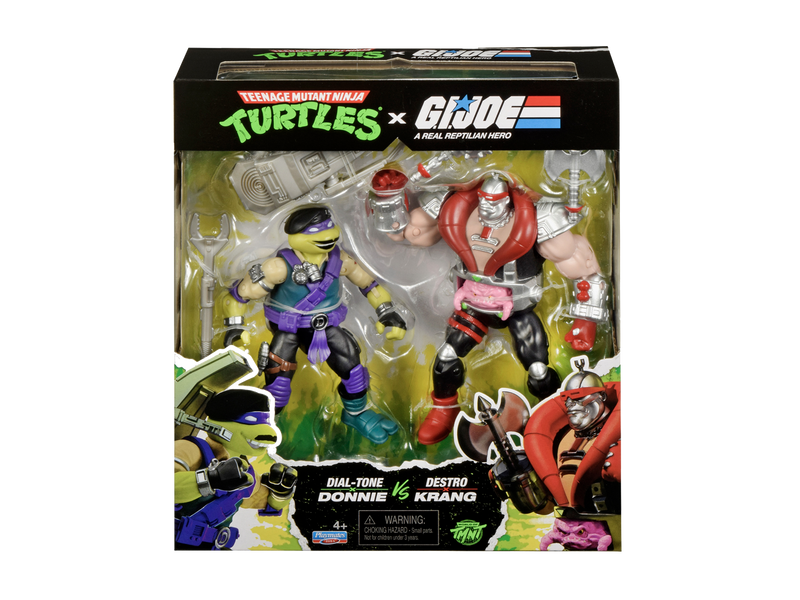 TEENAGE MUTANT NINJA TURTLES X G.I JOE DIALTONE DONNIE VS DESTRO KRANG 2 PACK AF