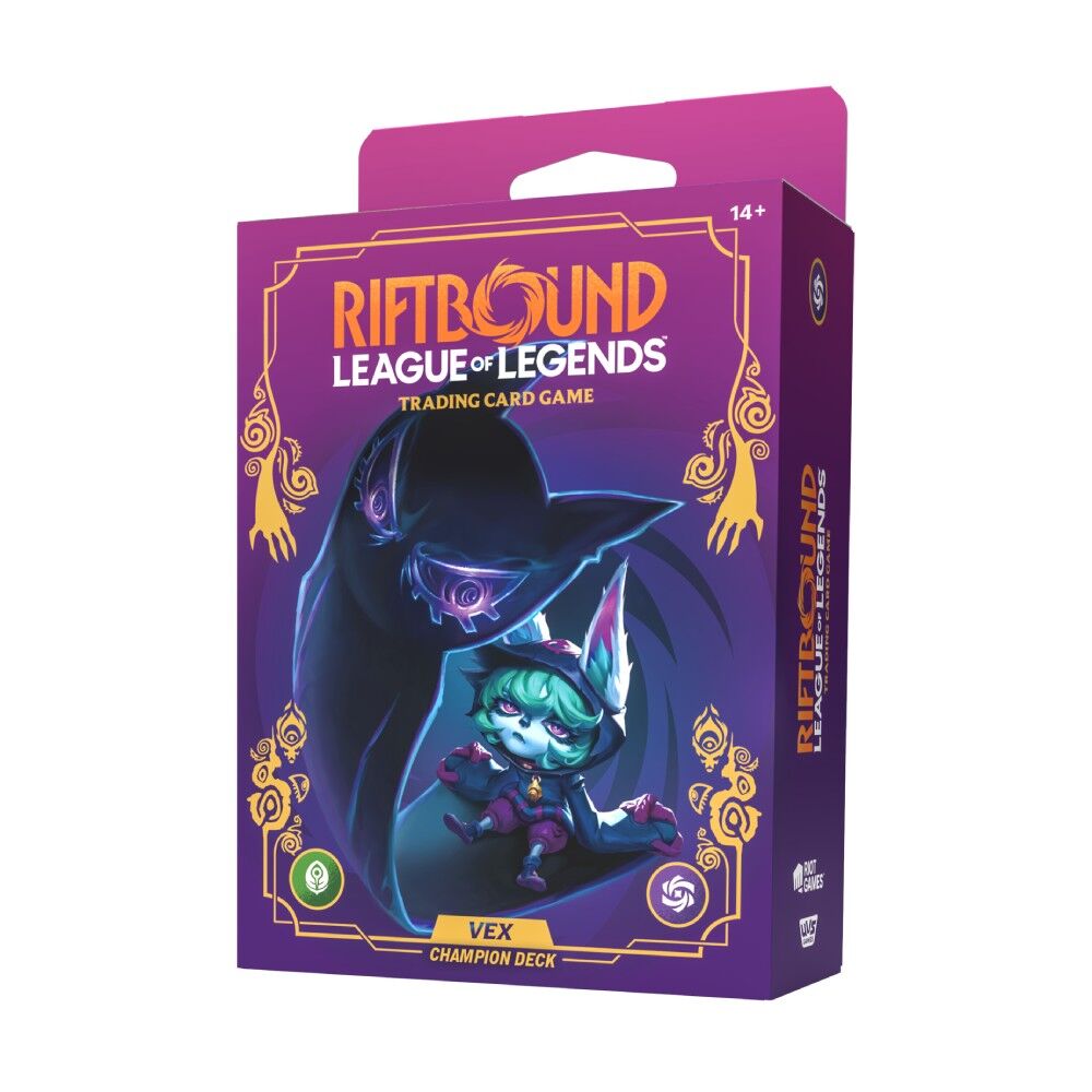 RIFTBOUND LEAGUE OF LEGENDS TCG SET THREE UNLEASHED VEX CHAMPION DECK ...