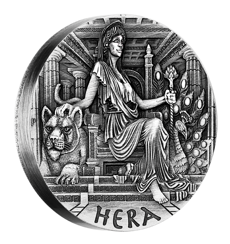 GODDESSES OF OLYMPUS - HERA 2015 2oz SILVER HIGH RELIEF COIN #1/2,000