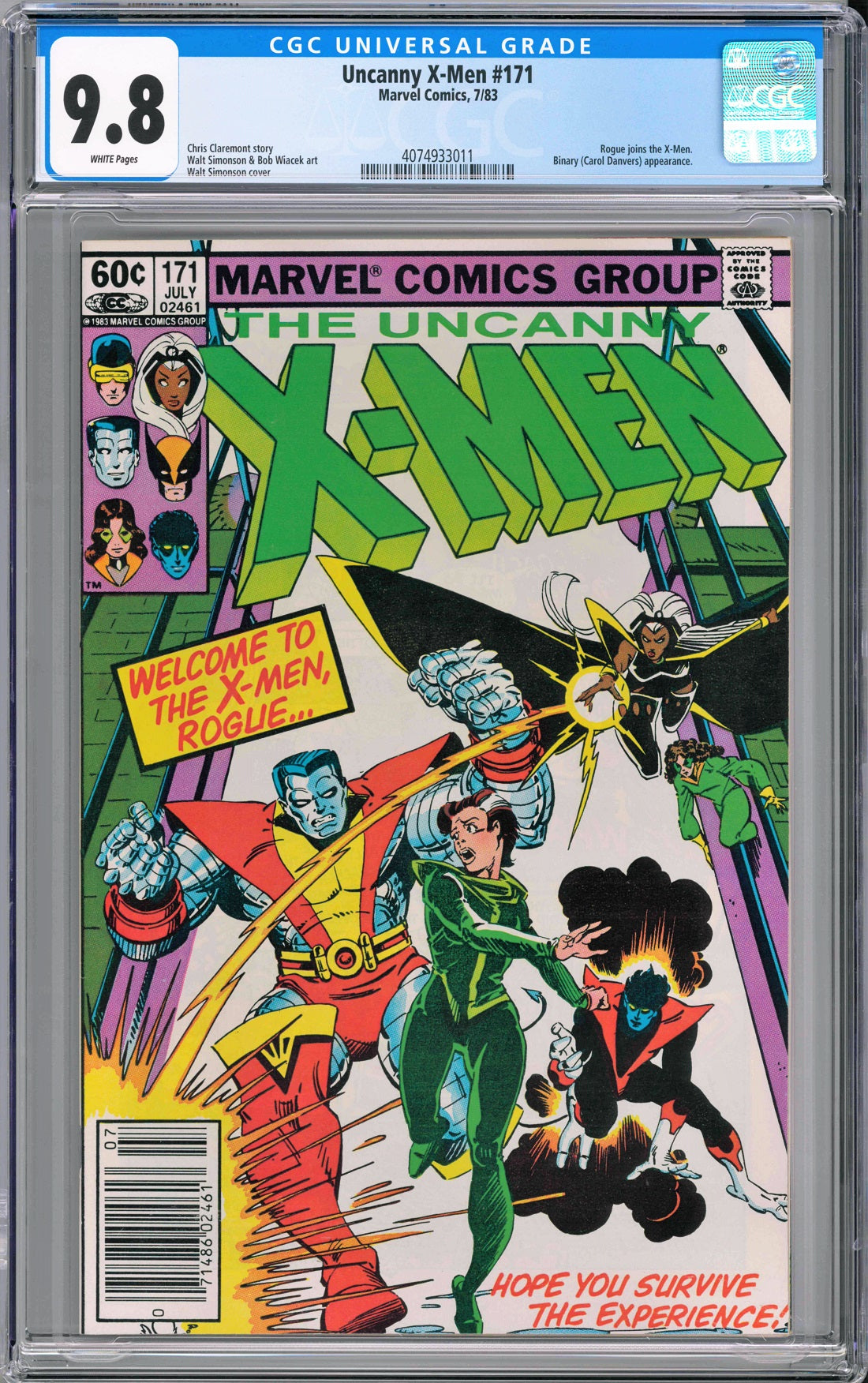 CGC UNCANNY X-MEN (1963) #171 NEWSSTAND EDITION (9.8) - RARE