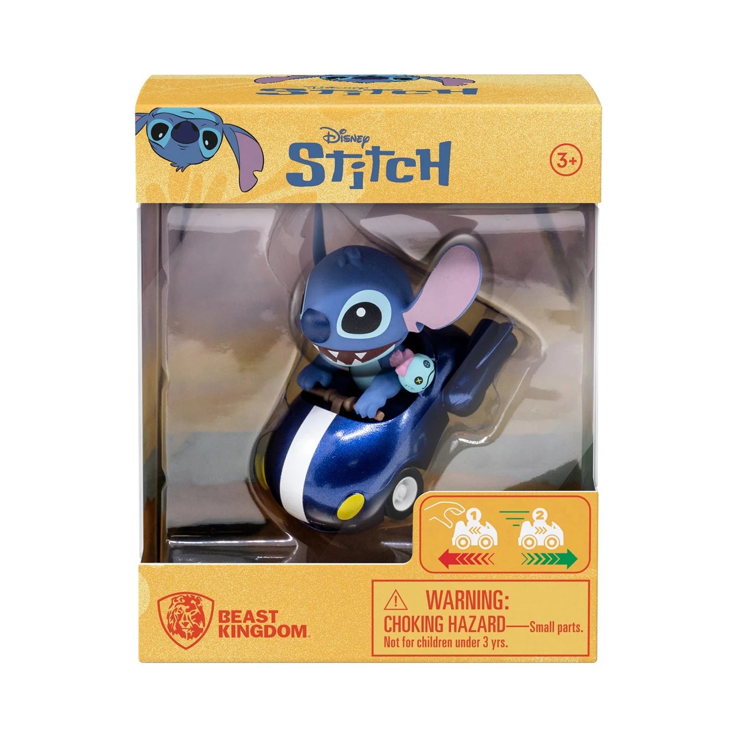 YUME ZOOM HERO STITCH CAR PULL BACK FIGURE (RANDOM)