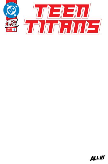 TEEN TITANS (2026) #1 CVR E BLANK CARD STOCK VAR