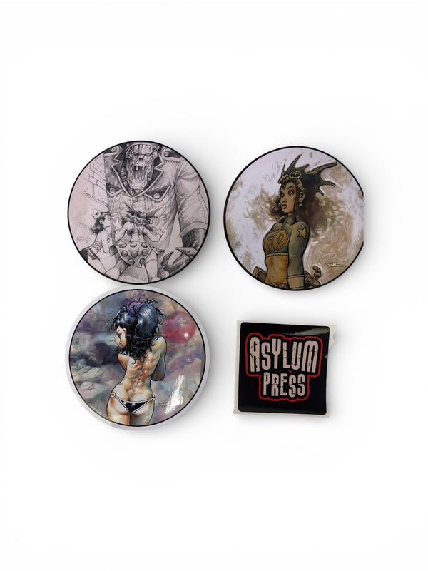 ASYLUM PRESS SET OF FOUR STICKERS