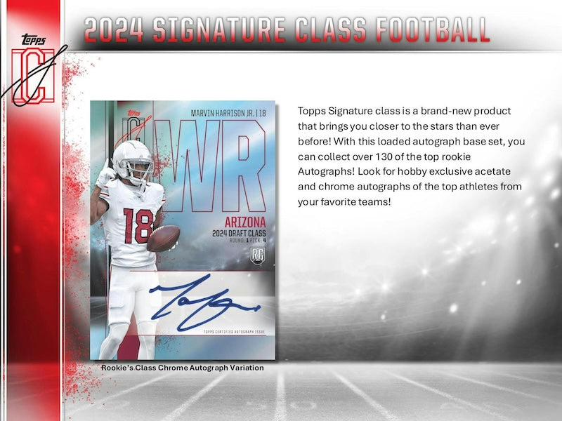 2024 TOPPS SIGNATURE CLASS NFL FOOTBALL MEGA BOX