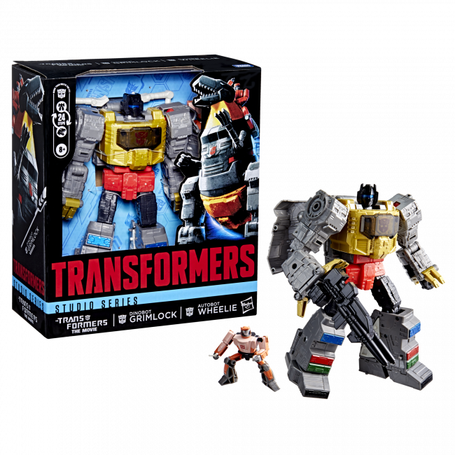 TRANSFORMERS STUDIO SERIES THE TRANSFORMERS MOVIE DINOBOT GRIMLOCK AND AUTOBOT WHEELIE AF
