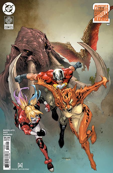 JUSTICE LEAGUE VS GODZILLA VS KONG 2 (2025) #4 CVR B SEPHEN SEGOVIA CARD STOCK VAR