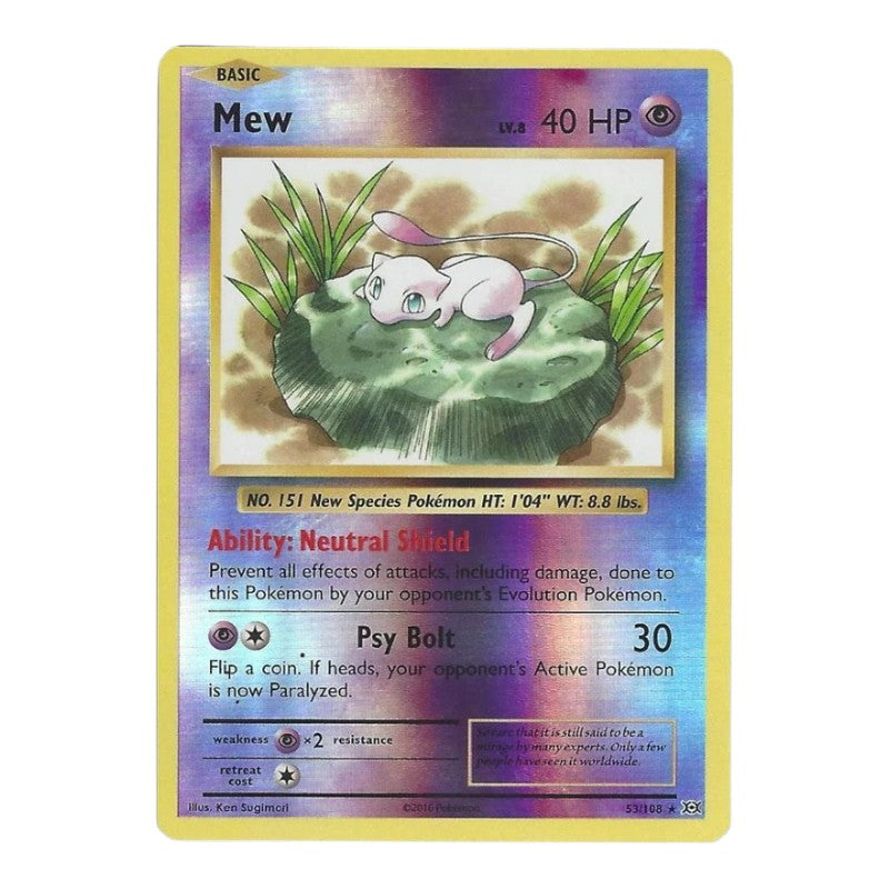 POKEMON TCG: XY EVOLUTIONS MEW 53/108 REVERSE HOLO RARE