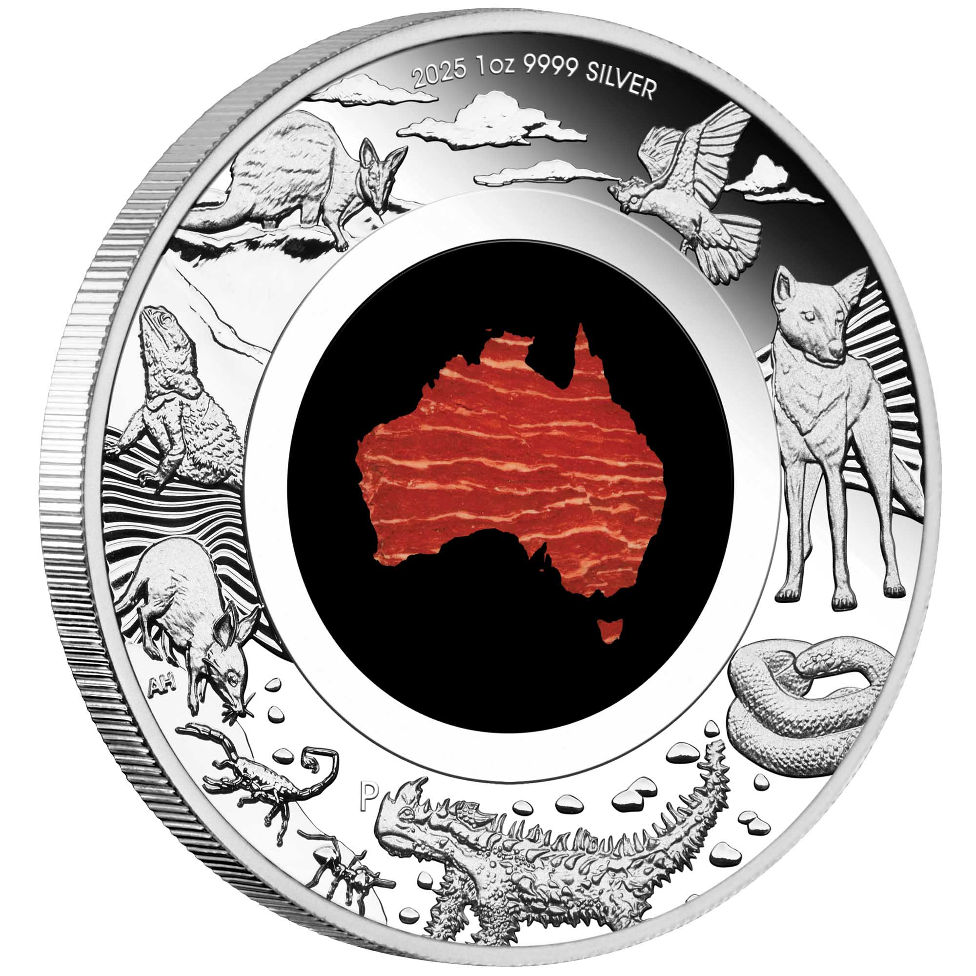 GREAT SOUTHERN LAND 2025 1oz SILVER PROOF SNAKESKIN JASPER COIN