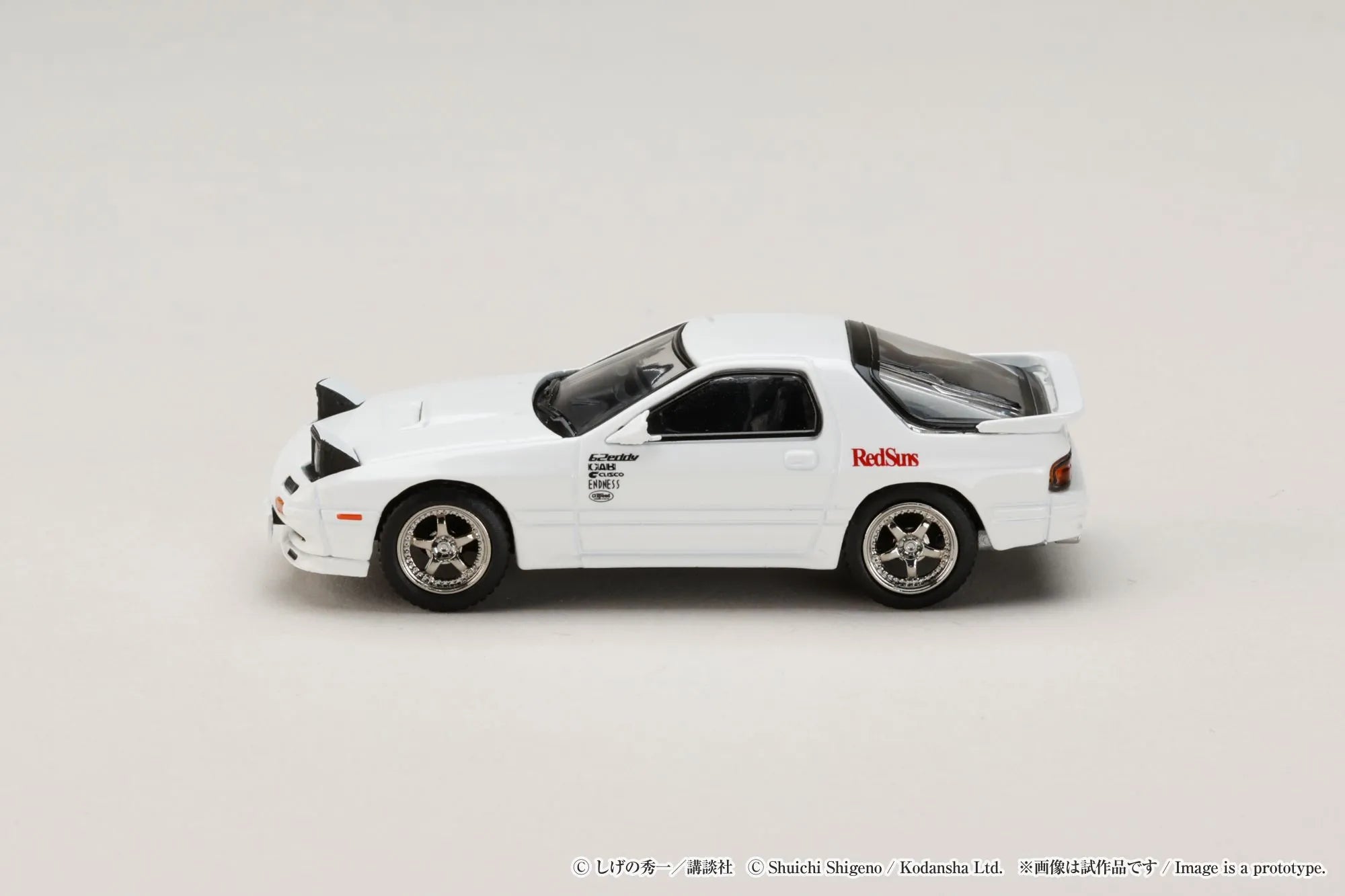 HOBBY JAPAN 1/64 MAZDA RX-7 (FC3S) RED SUNS RYOSUKE TAKAHASHI VS TAKUMI FUJIWARA INITIAL D