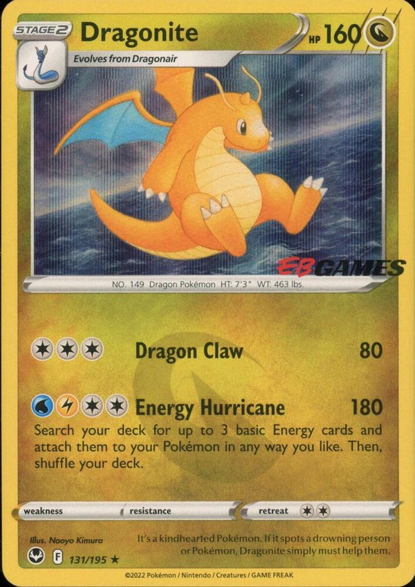 POKEMON TCG: SILVER TEMPEST DRAGONITE 131/195 EB GAMES PROMO (UNSEALED)